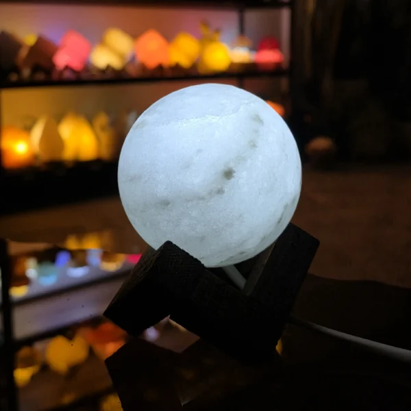 آباژور گوی نمکی مدل ماه تابان