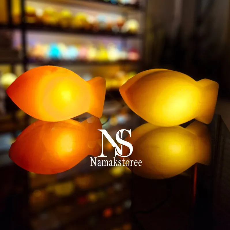 salt-lamp-fish-design آباژور سنگ نمک طرح ماهی