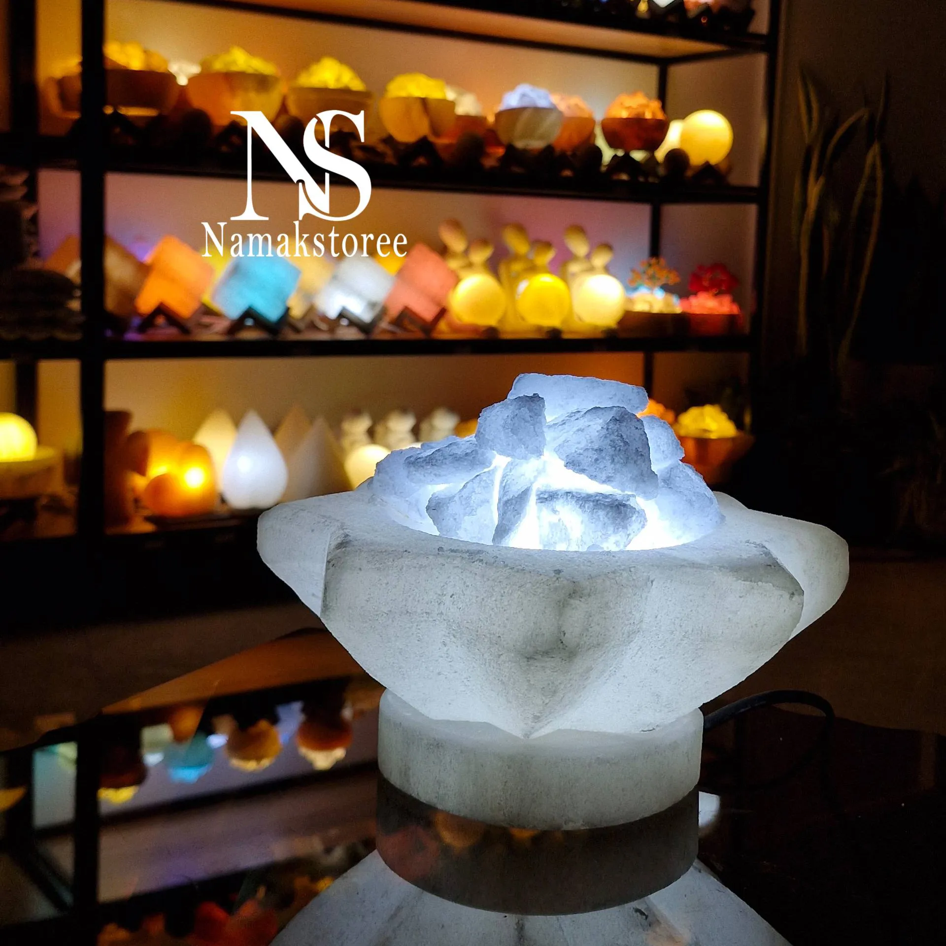 salt-lamp-star-design آباژور سنگ نمک طرح ستاره - تصویر 1