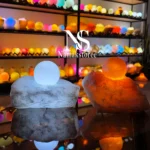 آباژور سنگ نمک دفرمه با گوی