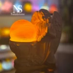 آباژور فرشته مینیمال با گوی سنگ نمک - تصویر 5