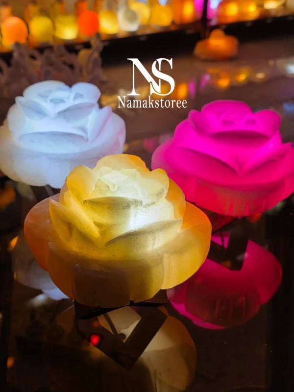 آباژور سنگ نمک طرح رز